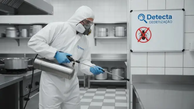 Atendimento profissional de controle de pragas para a Unidade Detecta em Jundiaí.