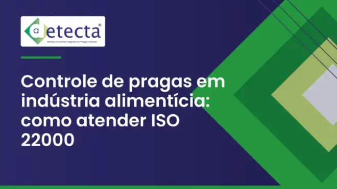 Capa do artigo sobre controle de pragas em indústria alimentícia.