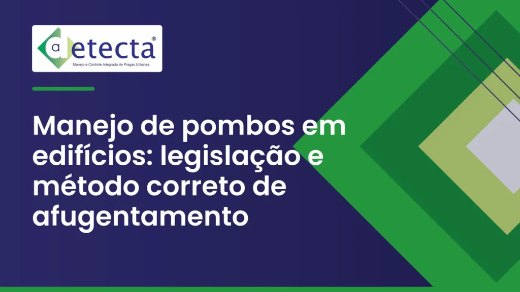 Capa do artigo sobre manejo de pombos em edifícios.